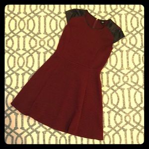 Burgundy Fit & Flare Dress!